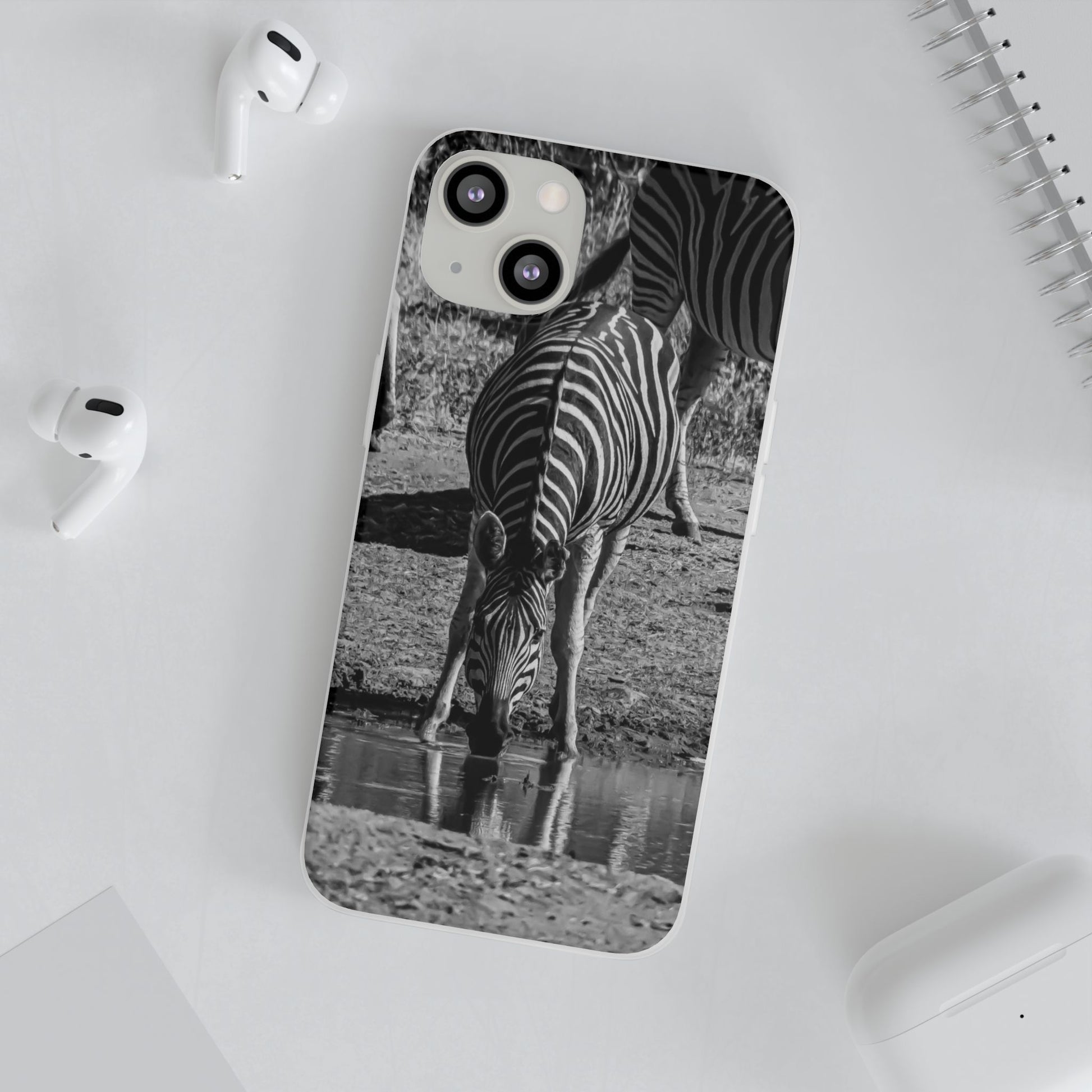 Flexible Zebra Phone Case B&W