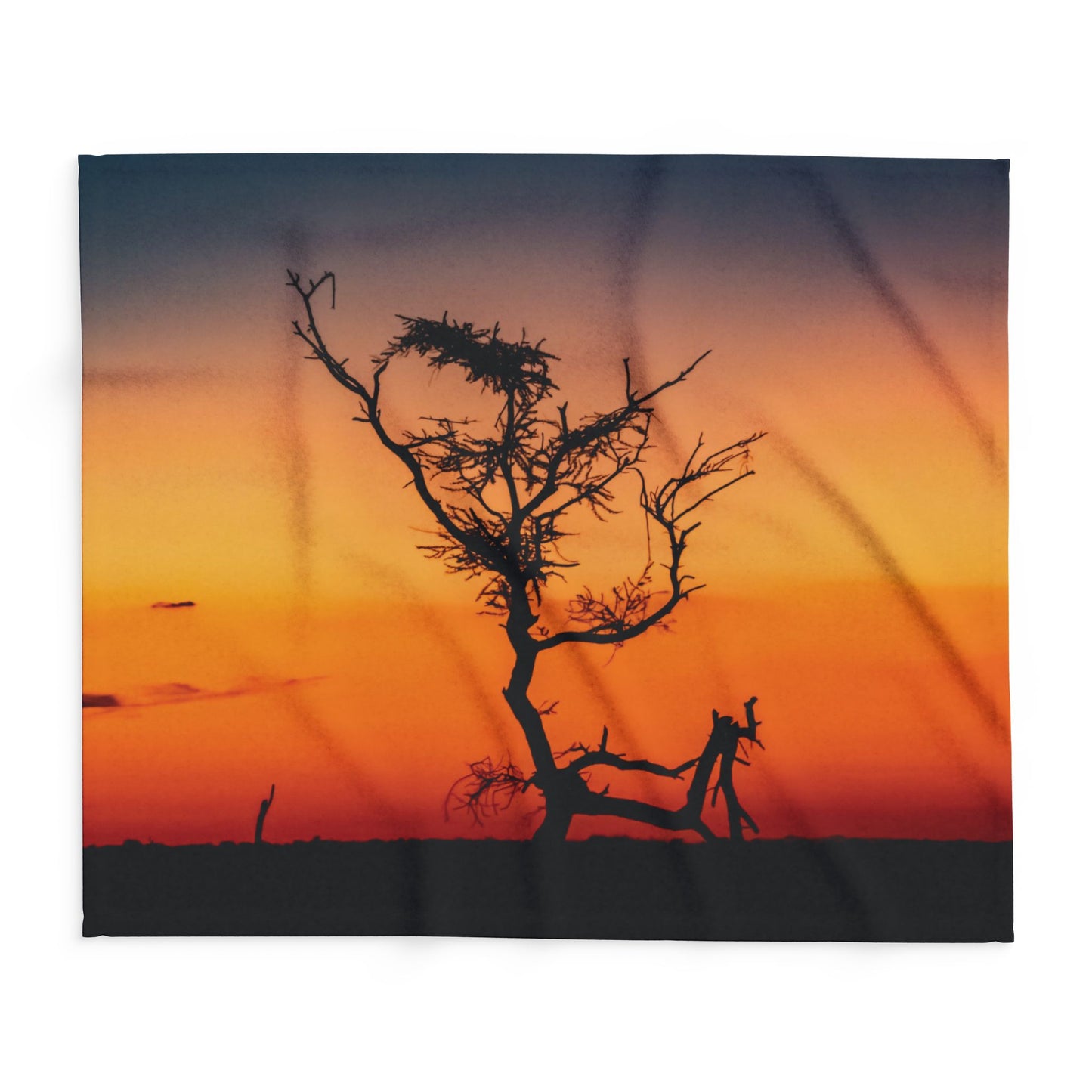 Arctic Fleece Blanket - Sunset over the Kalahari