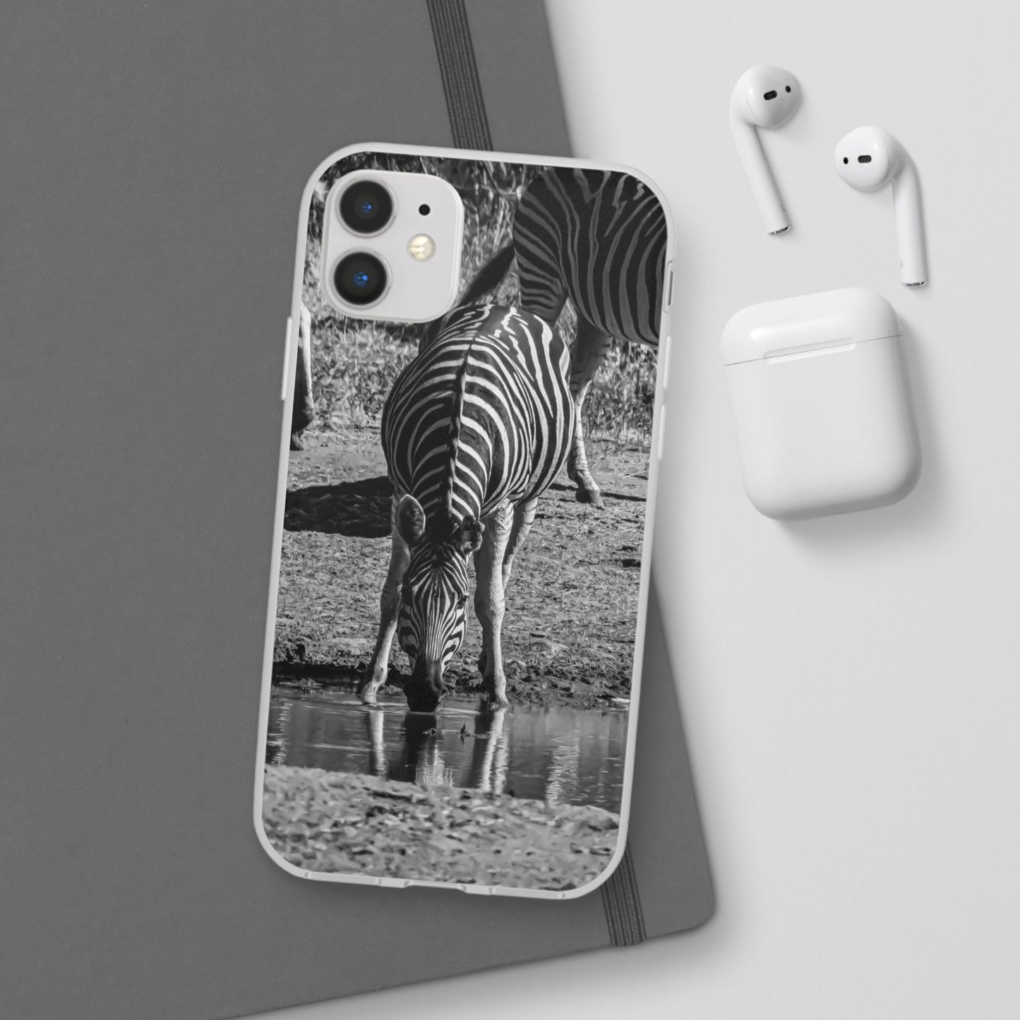 Flexible Zebra Phone Case B&W