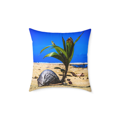 Beach Coconut Pillow 20" × 20"