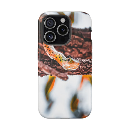 Magsafe® Compatible Tough Cases - Spotted Bush Snake iPhone 15 Pro Matte