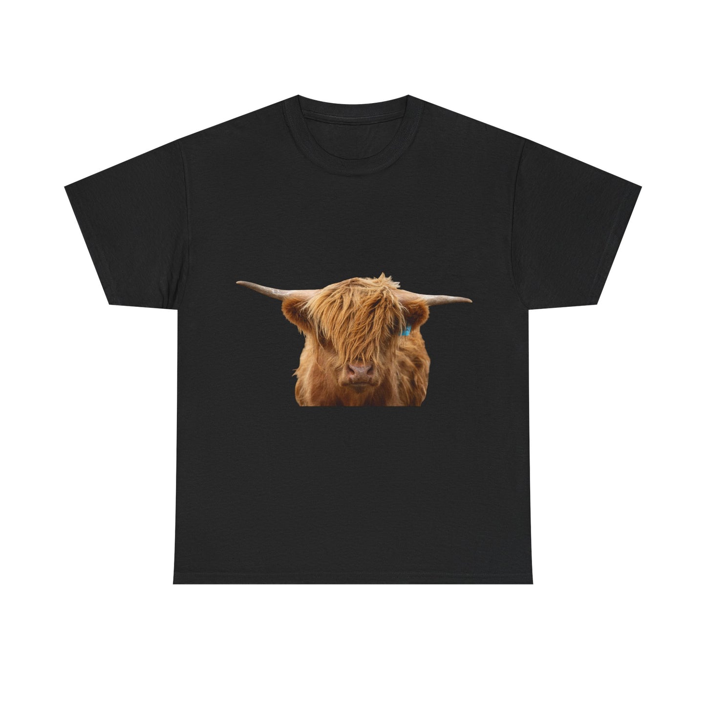 Highland Cow Tee Black