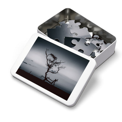 Kalahari Sunset Jigsaw Puzzle with Tin B&W