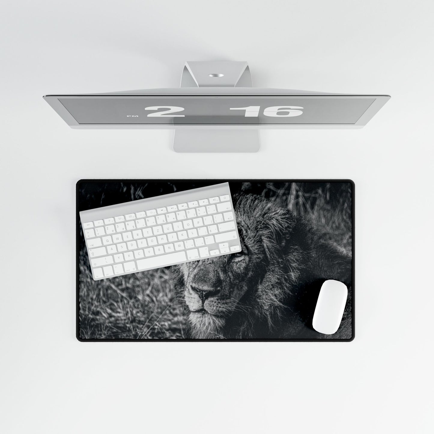 Majestic Old Lion Desk Mats B&W