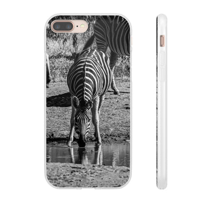 Flexible Zebra Phone Case B&W iPhone 8 Plus