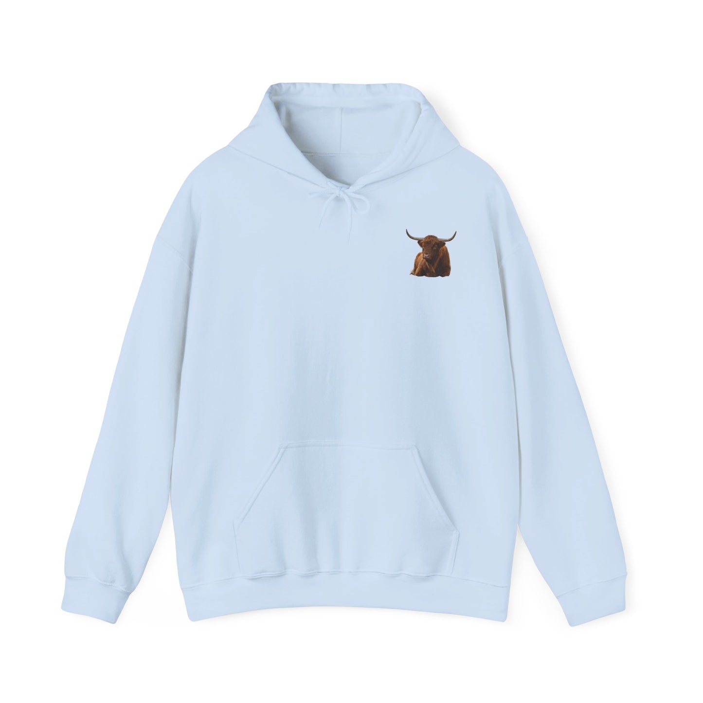 Highland Cattle Hoodie Light Blue