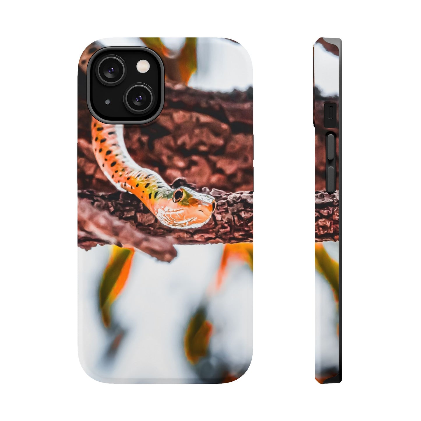 Magsafe® Compatible Tough Cases - Spotted Bush Snake iPhone 14 Matte