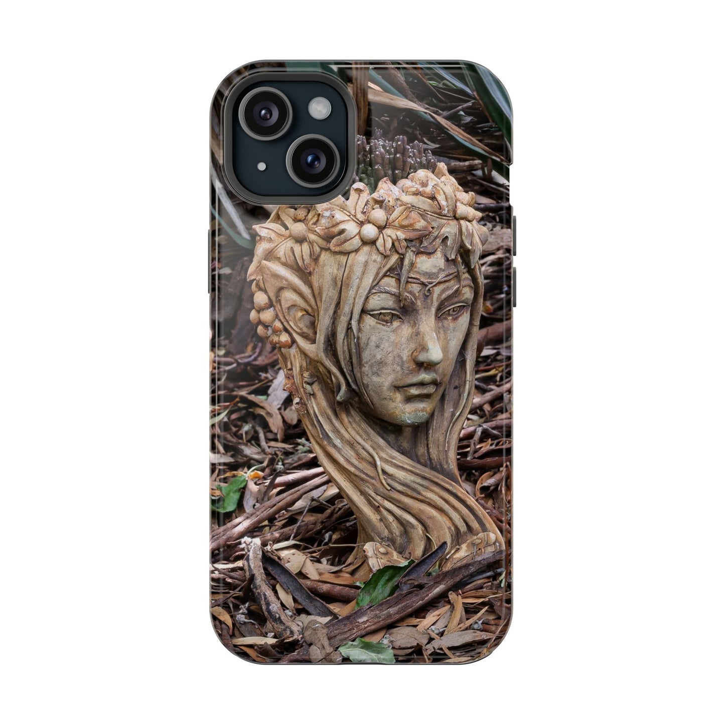 Magsafe® Compatible Tough Cases - Elven Lady Statue iPhone 15 Plus Glossy