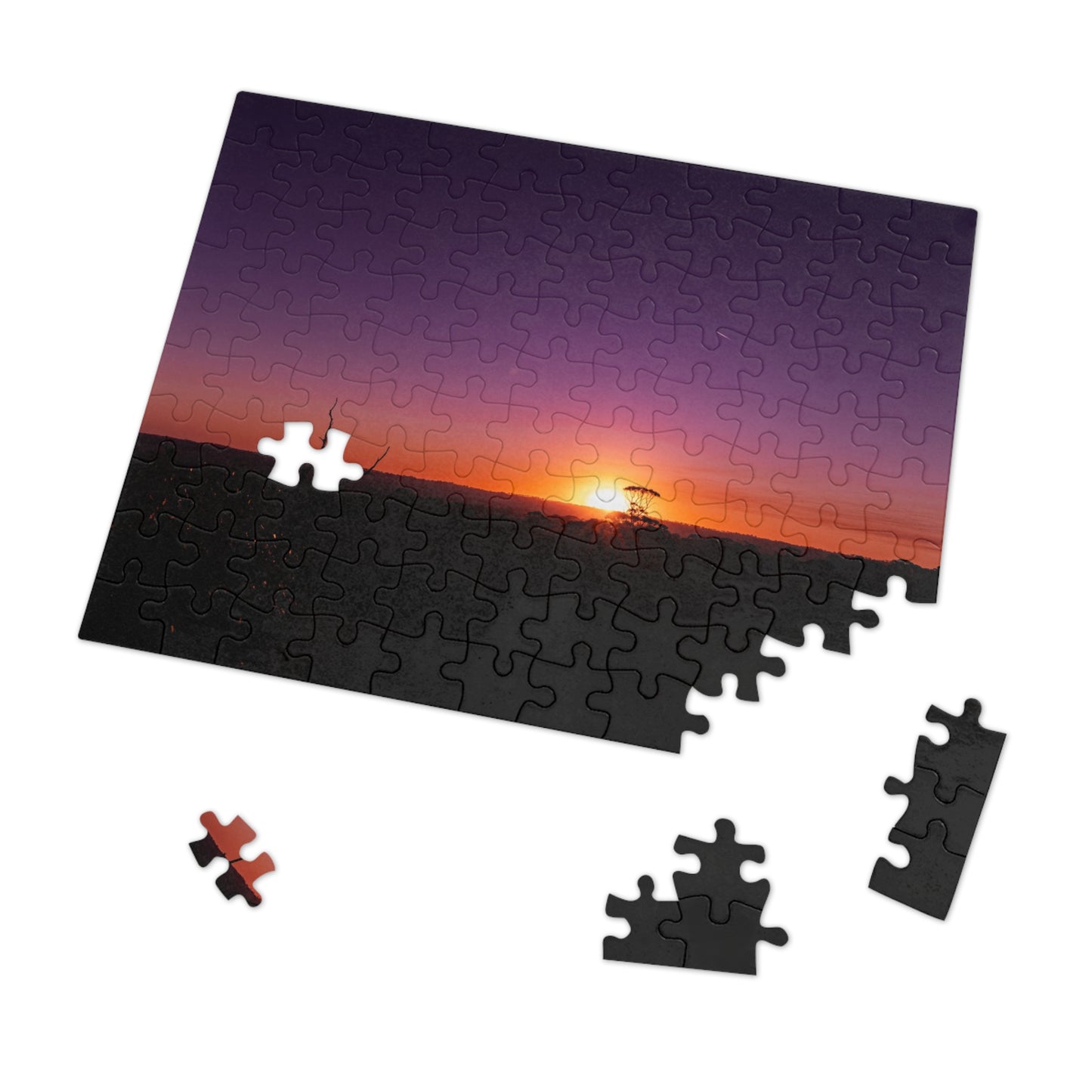 Purple Sunset Jigsaw Puzzle with Tin