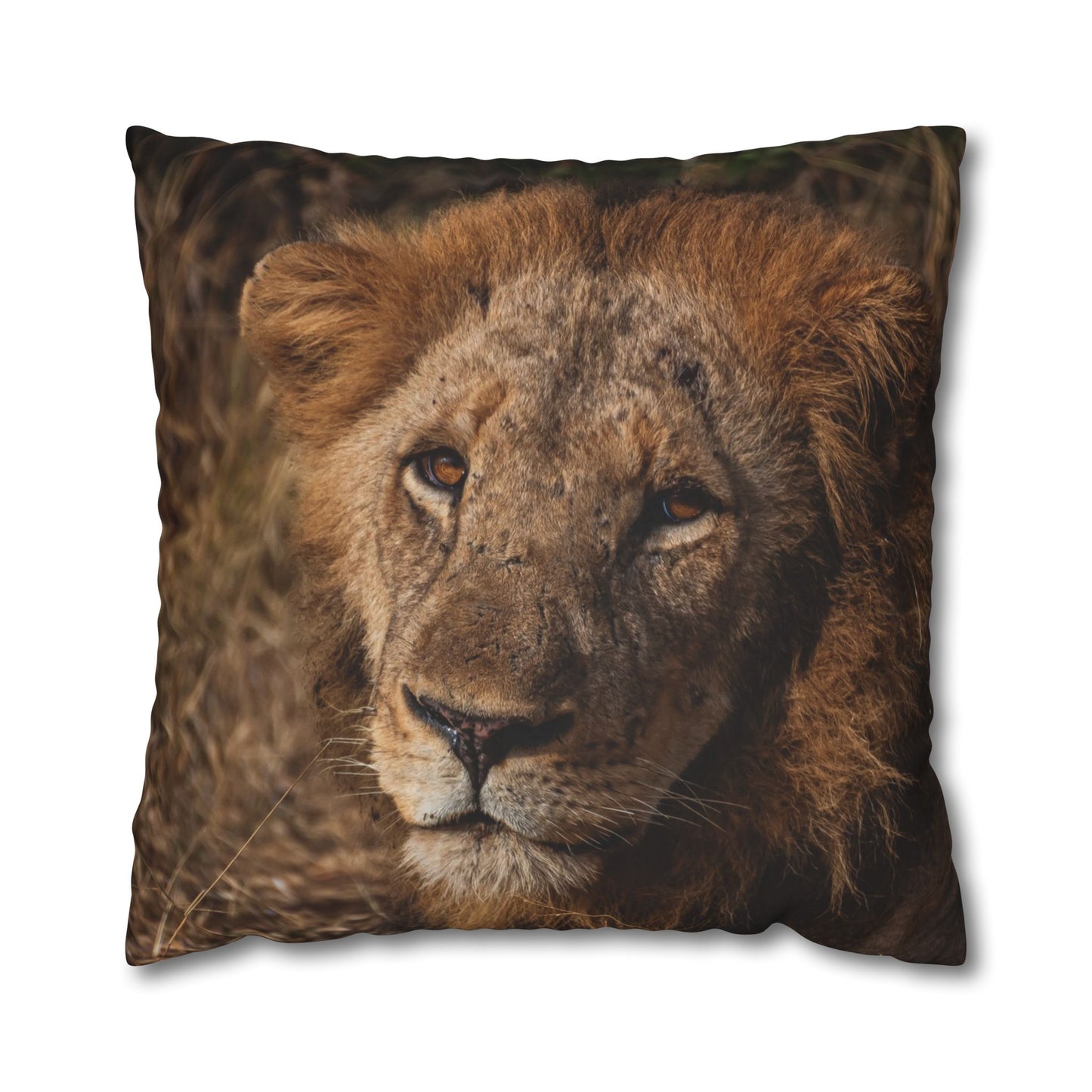 Poly Canvas Pillowcase - Old Lion