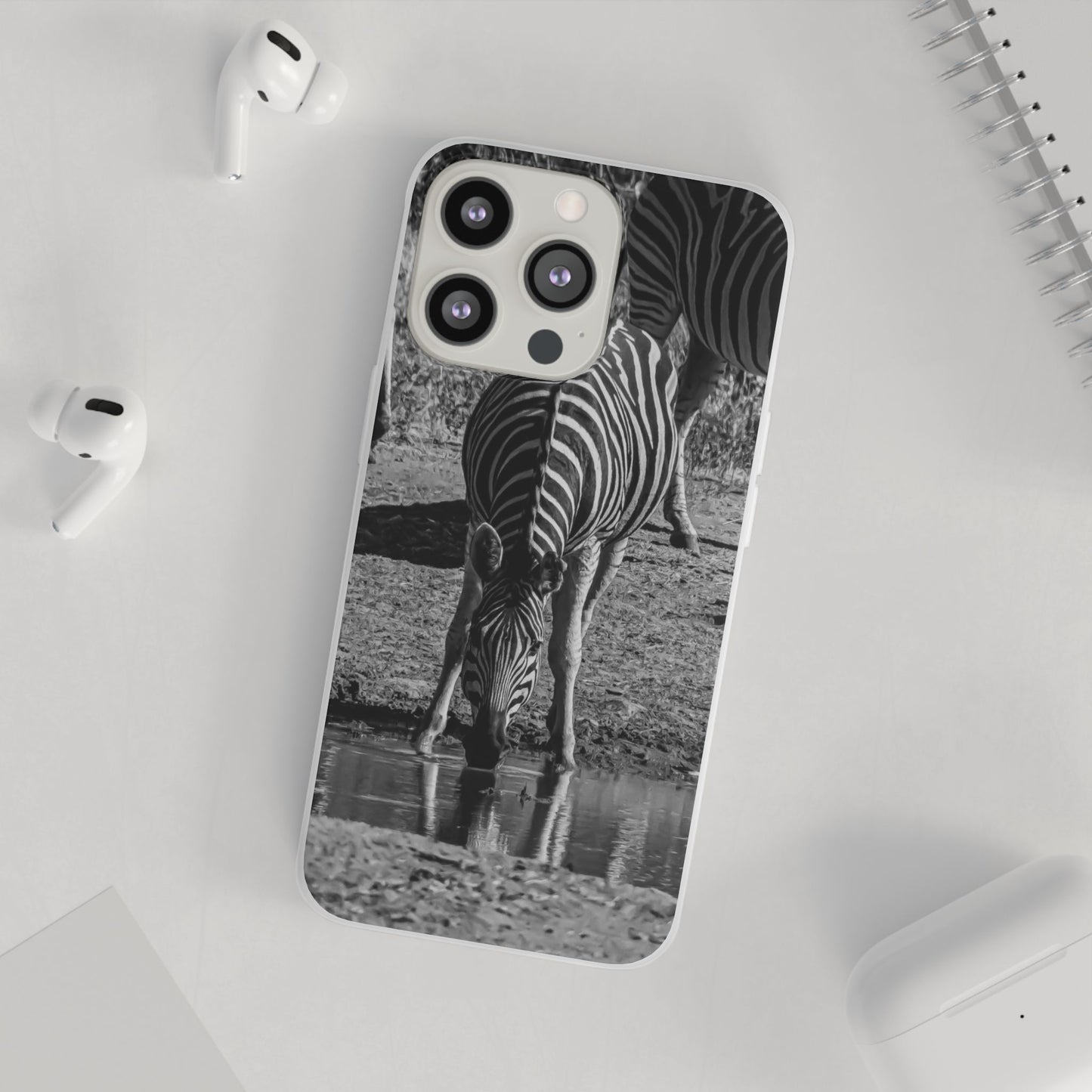 Flexible Zebra Phone Case B&W