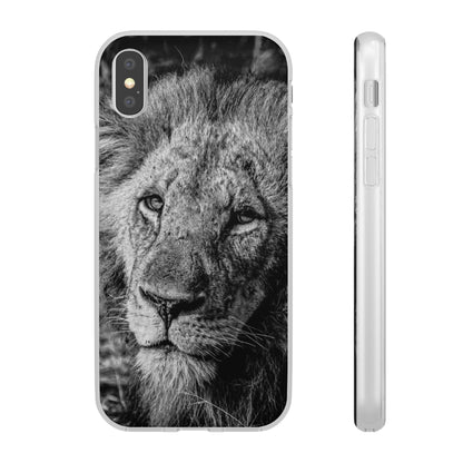 Flexible Lion Phone Cases B&W iPhone X with gift packaging