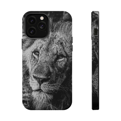 Magsafe® Compatible Tough Cases - Old Lion B&W iPhone 13 Pro Max Matte