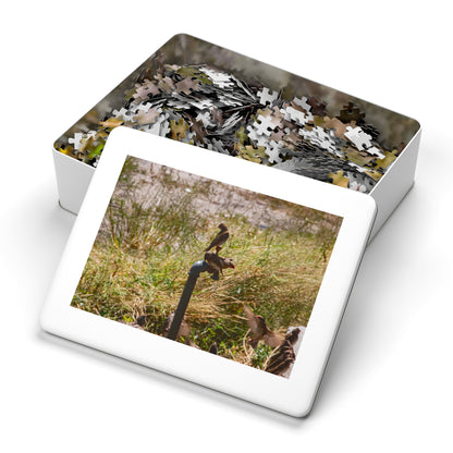 African Birds Jigsaw Puzzle with Tin