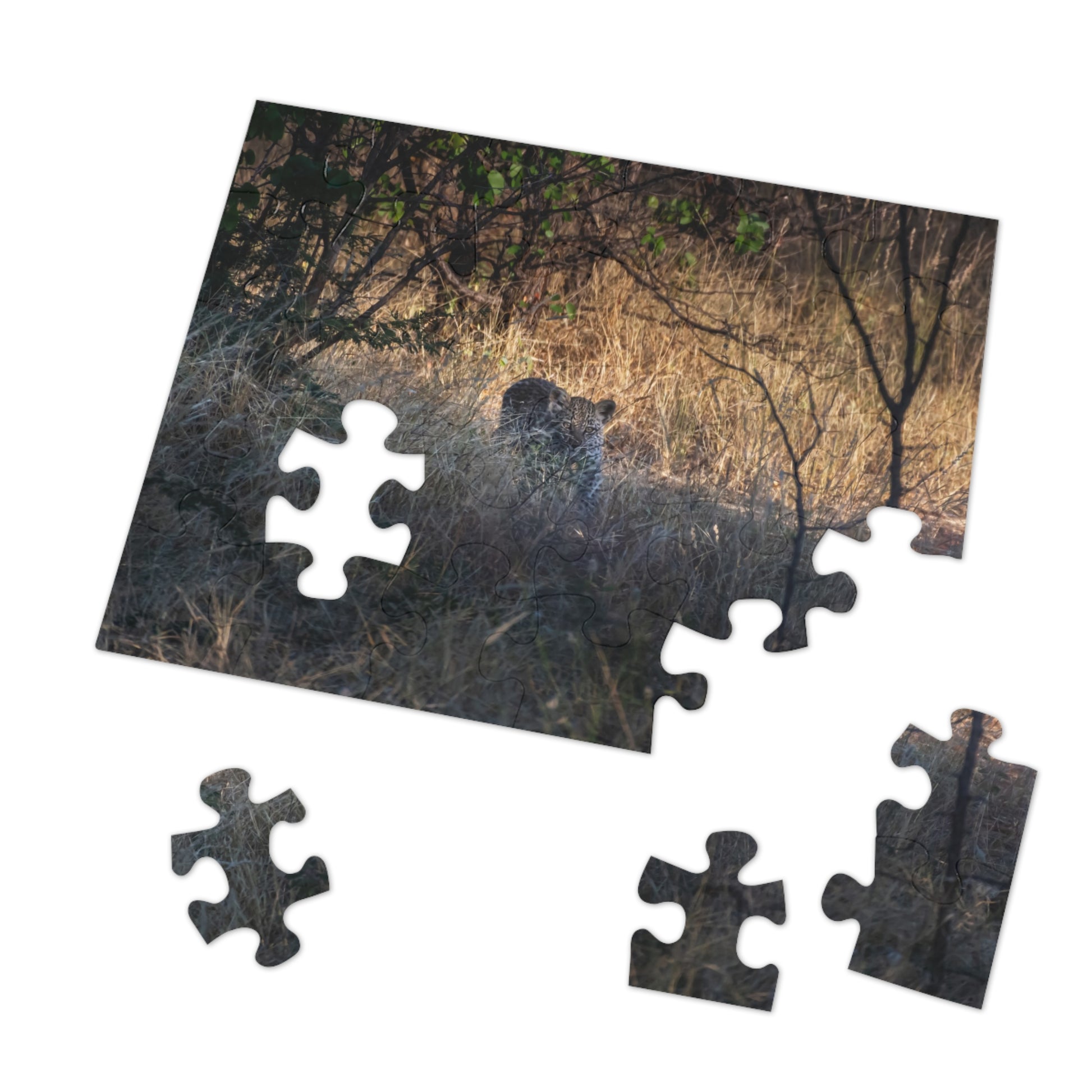 Leopard Cub Photo Jigsaw Puzzle with Tin