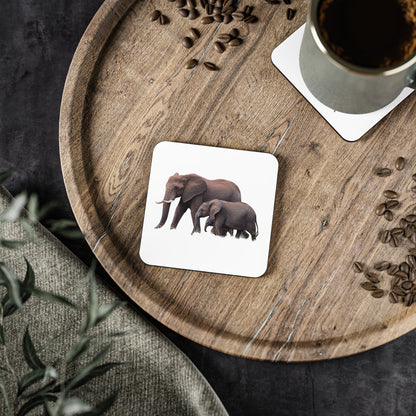 Family of Elephants Coasters Square 3.7" x 3.7" 1pc