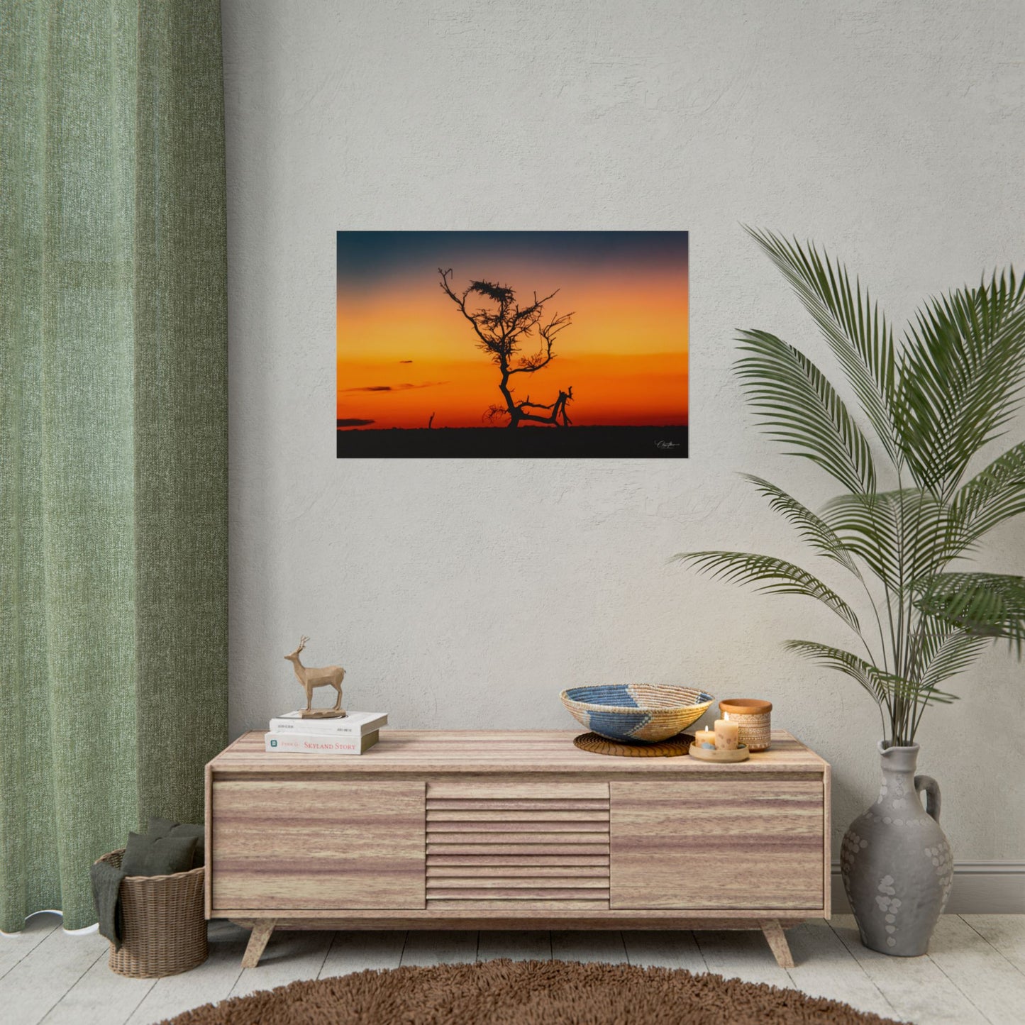 Rolled Posters - Sunset over the Kalahari 34" x 22" (Horizontal) Matte