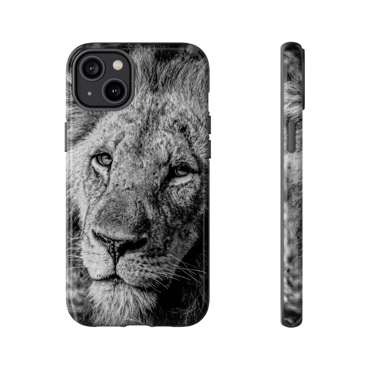 Tough Case - Old Lion B&W iPhone 14 Plus Glossy