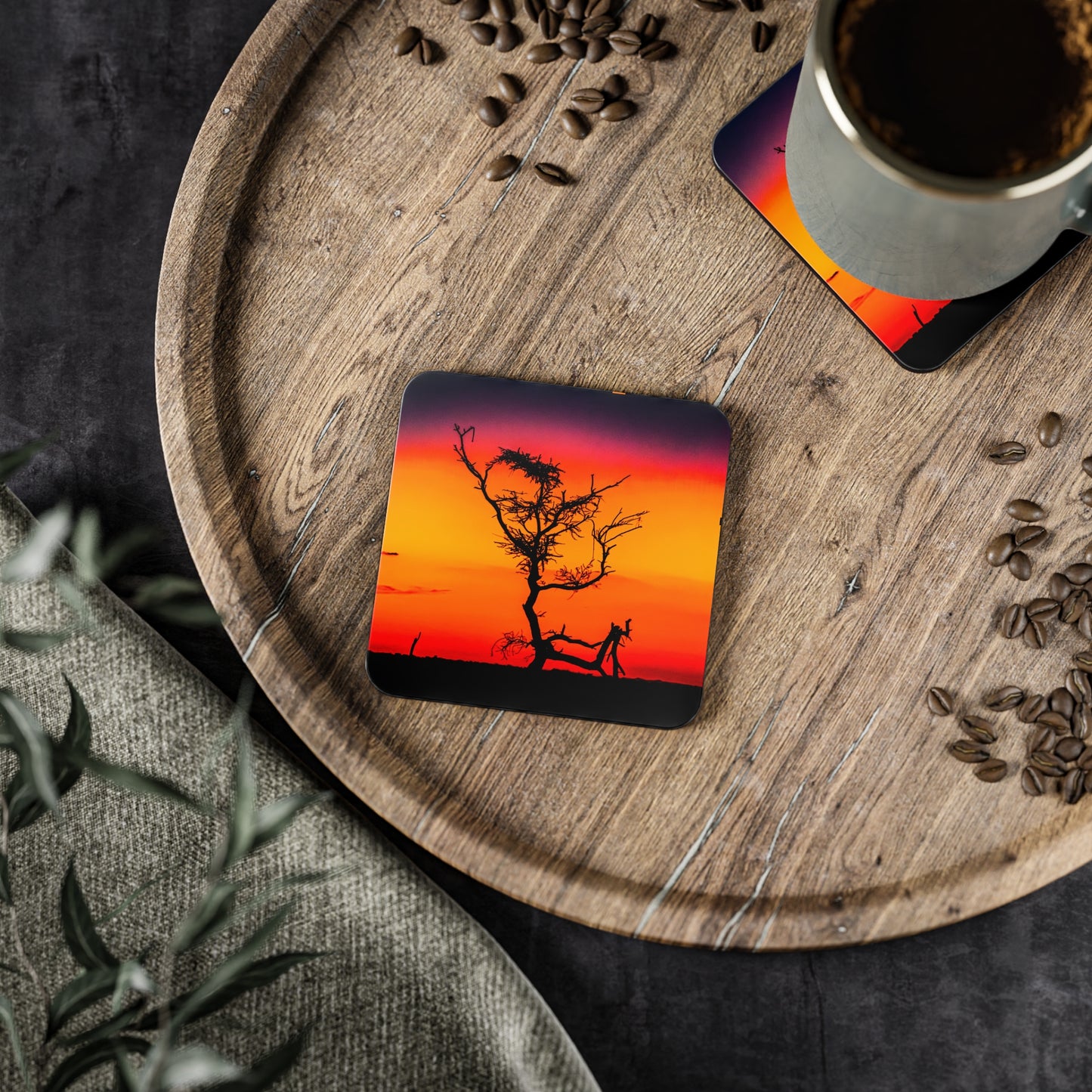 Kalahari Sunset Coasters Square 3.7" x 3.7" 1pc