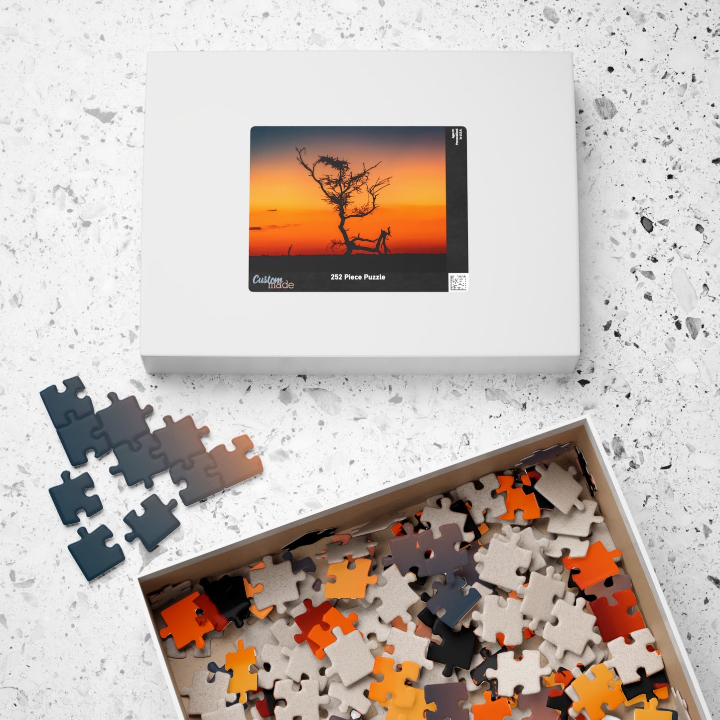 Puzzle (110, 252, 520, 1014-piece) - Sunset over the Kalahari