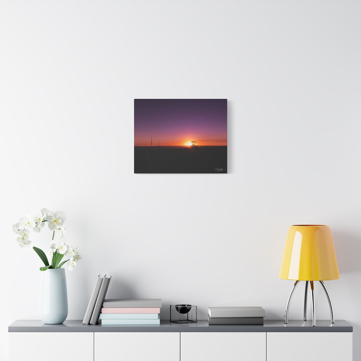 Matte Canvas, Stretched, 1.25" - Purple Sunset