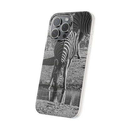 Flexible Zebra Phone Case B&W