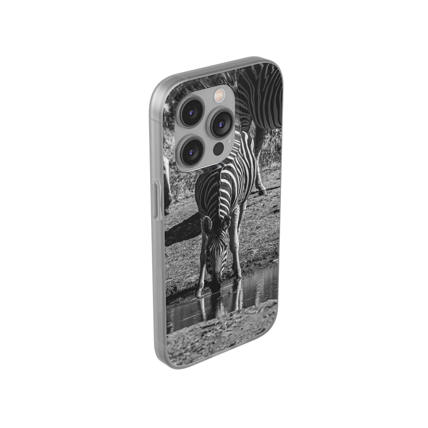 Flexible Zebra Phone Case B&W