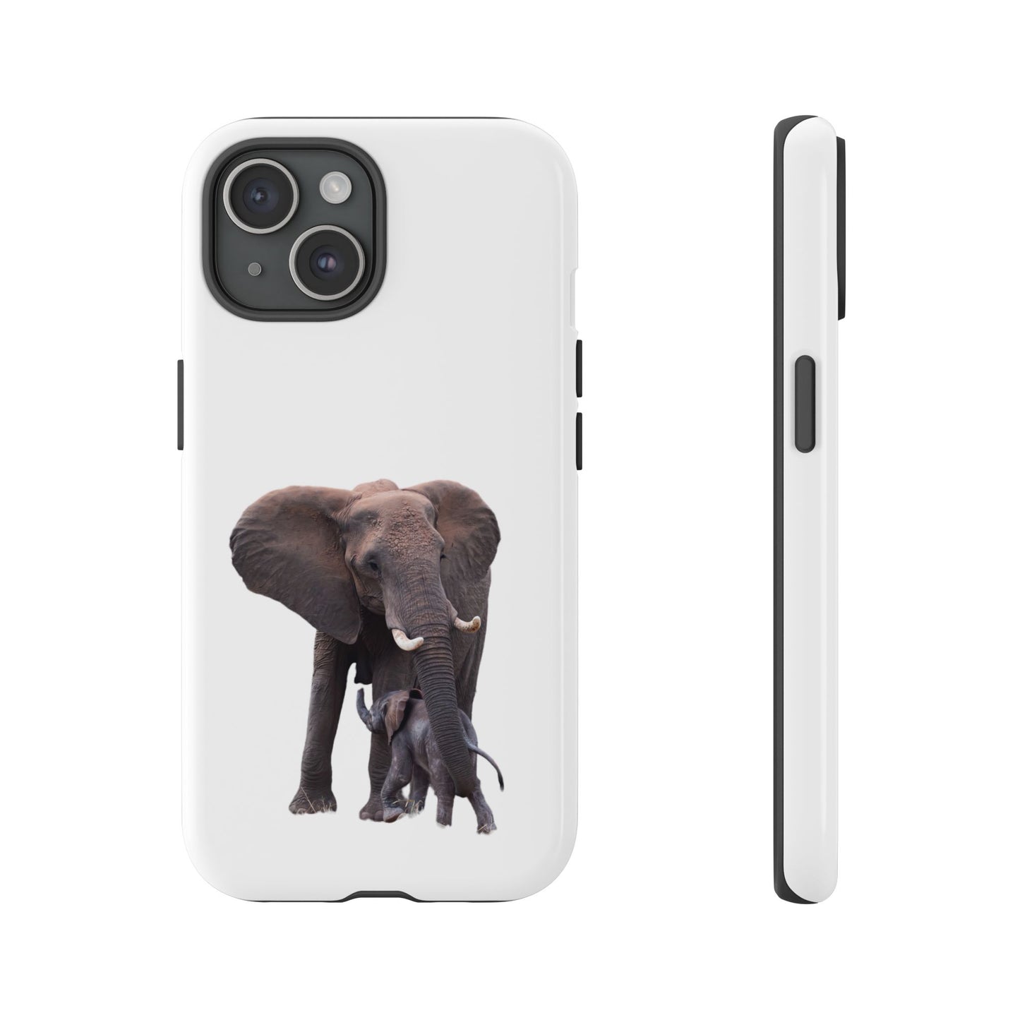 Baby Elephant Tough Case iPhone 15 Glossy