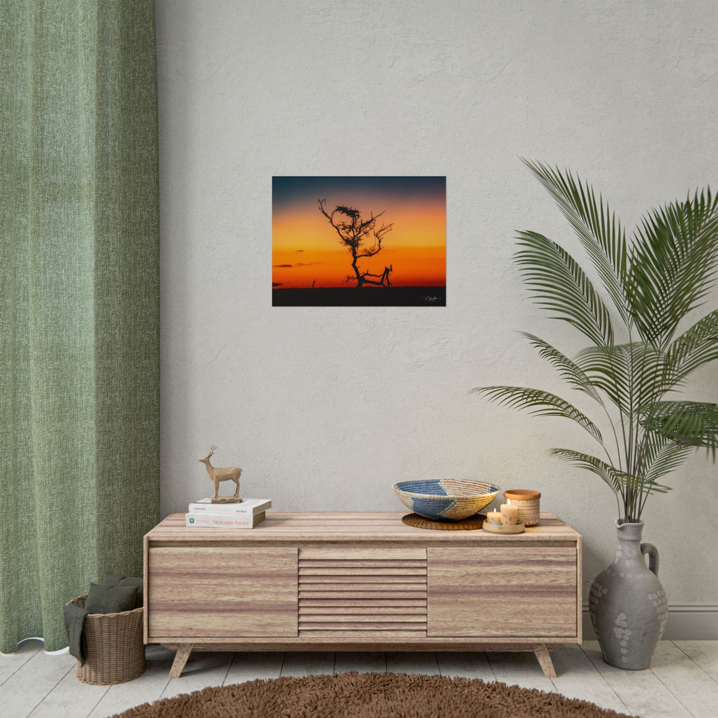 Rolled Posters - Sunset over the Kalahari 24″ x 18″ (Horizontal) Matte