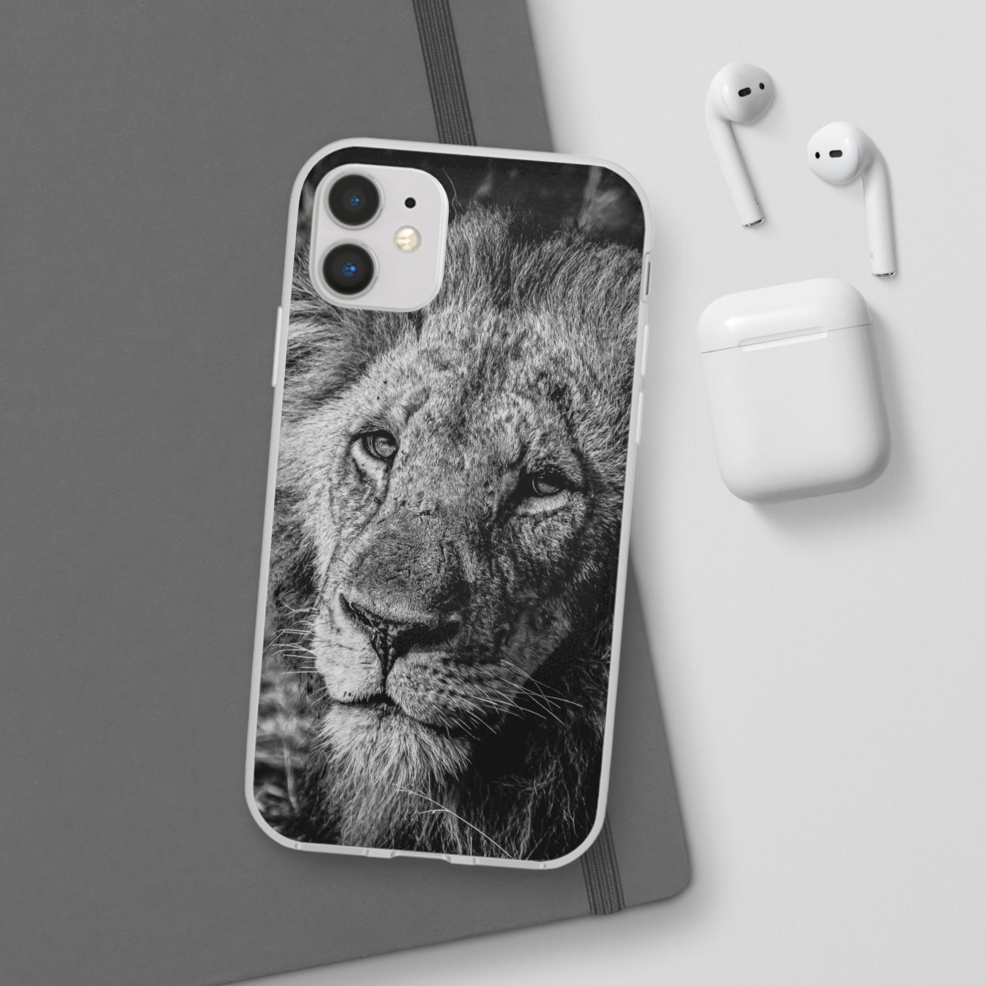 Flexible Lion Phone Cases B&W