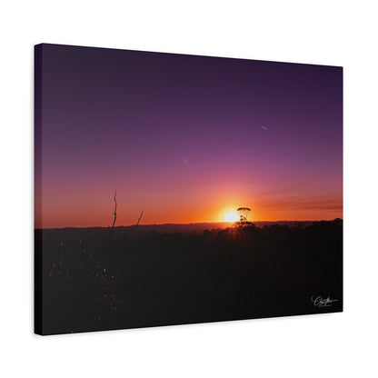 Matte Canvas, Stretched, 1.25" - Purple Sunset