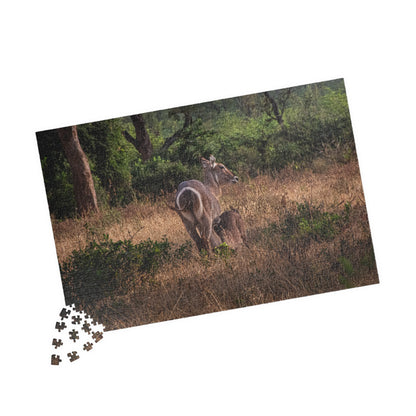 Puzzle (110, 252, 520, 1014-piece) - Waterbuck and Baby