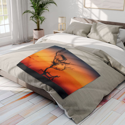 Arctic Fleece Blanket - Sunset over the Kalahari