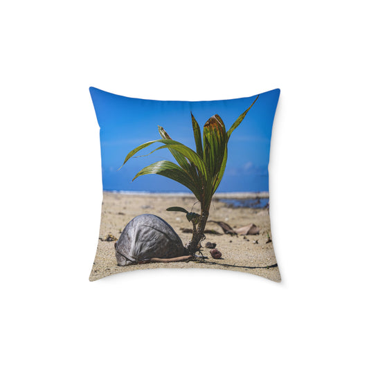 Beach Coconut Pillow 20" × 20"