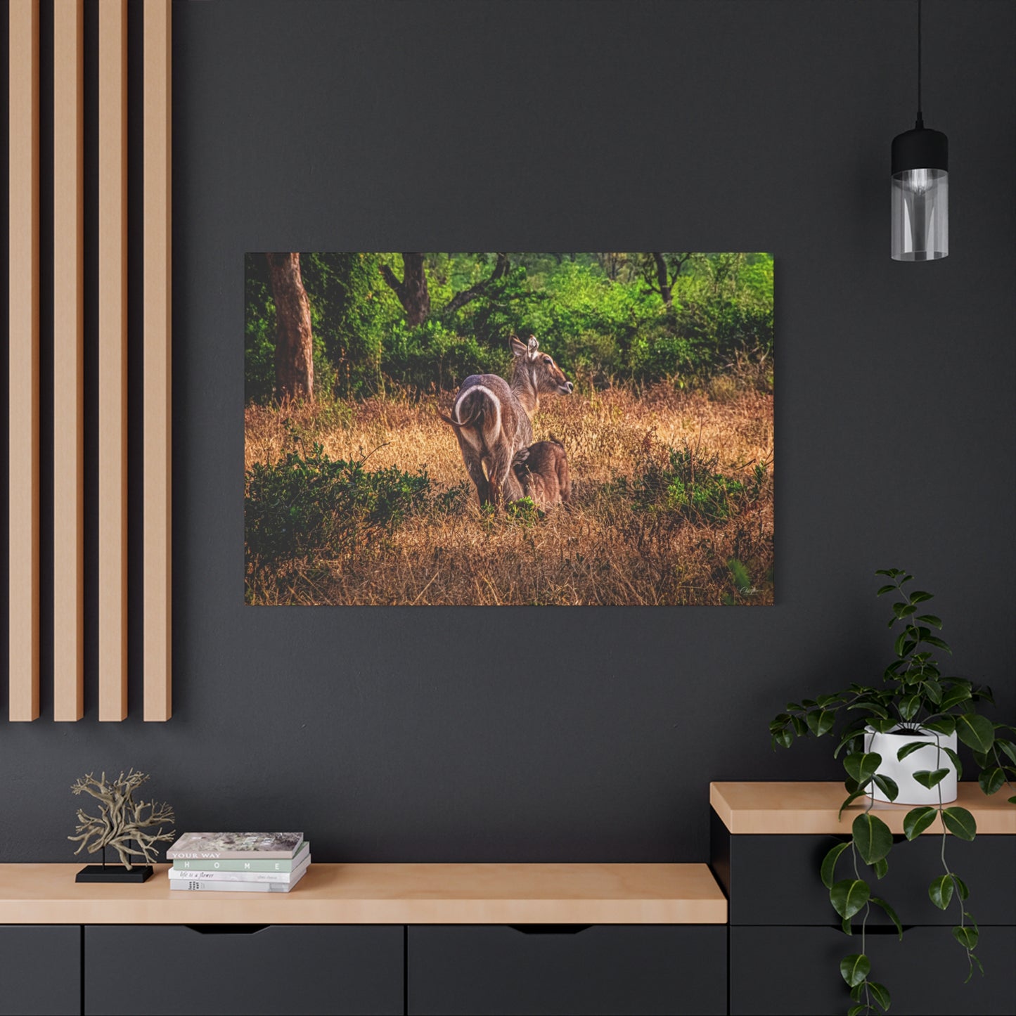 Waterbuck Nature Prints Matte Canvas