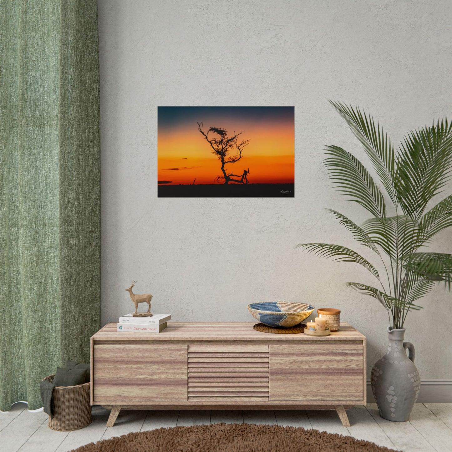 Rolled Posters - Sunset over the Kalahari 30″ x 20″ (Horizontal) Matte