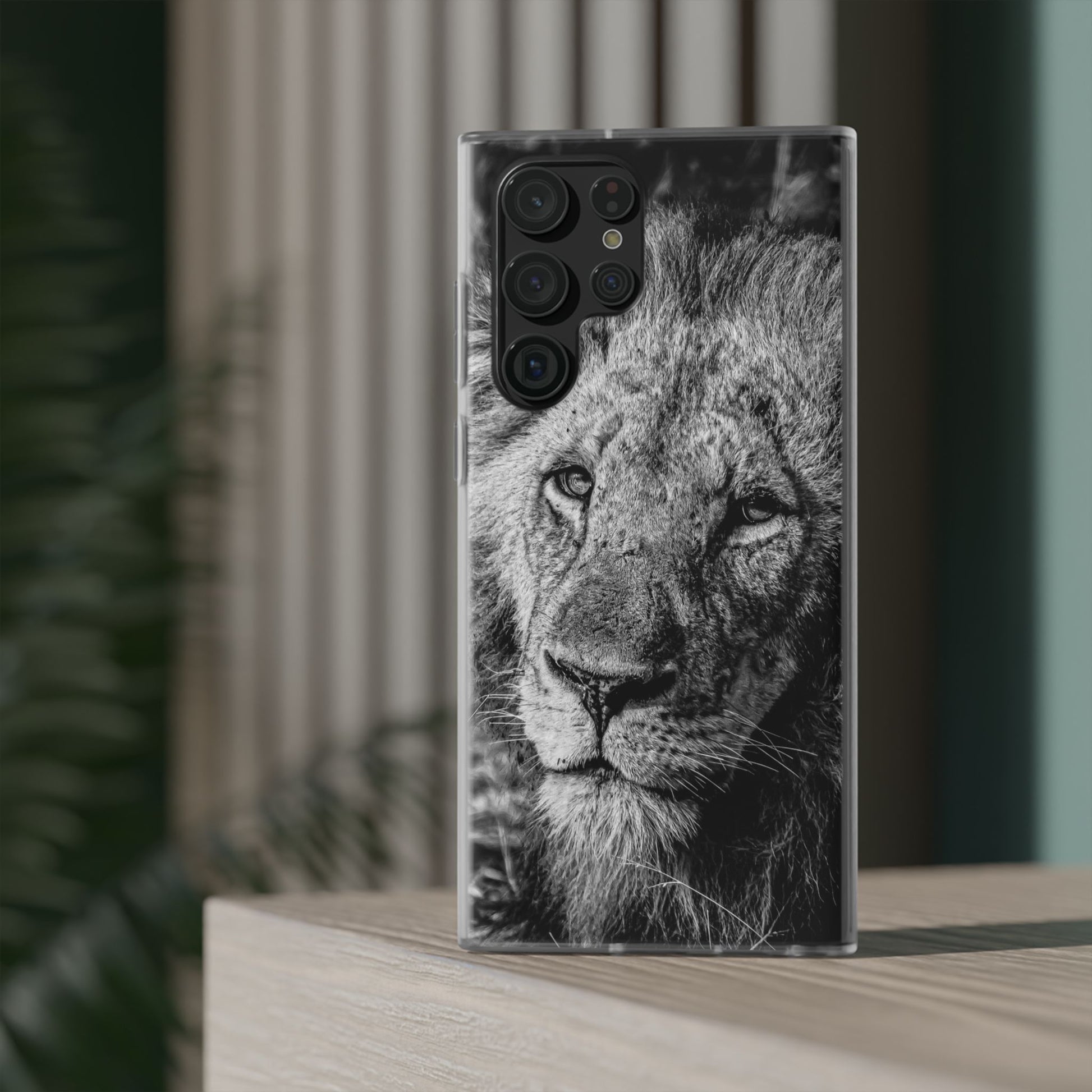Flexible Lion Phone Cases B&W
