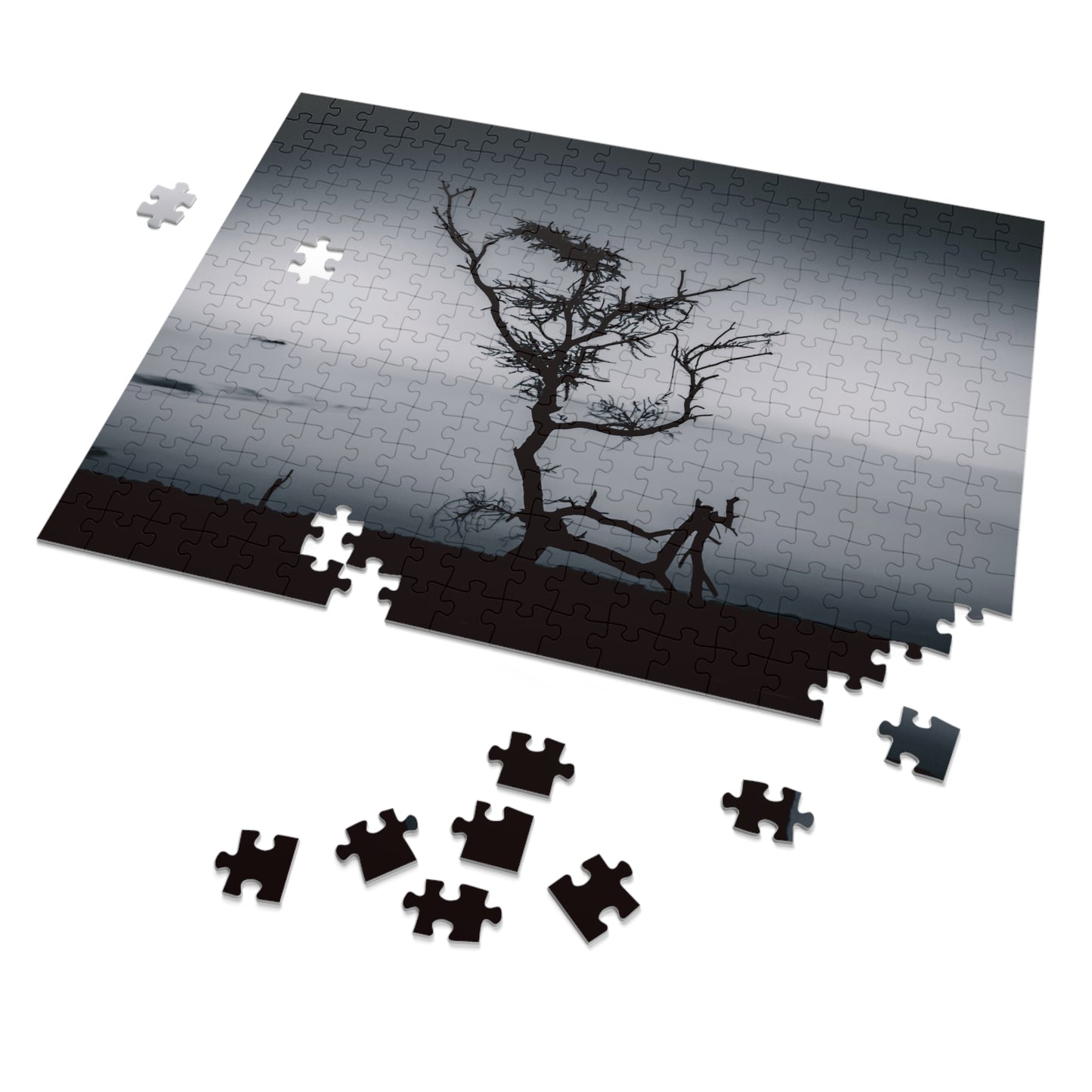 Kalahari Sunset Jigsaw Puzzle with Tin B&W