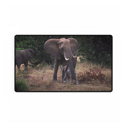 Baby Elephant Desk Mat 23.6" × 13.8"