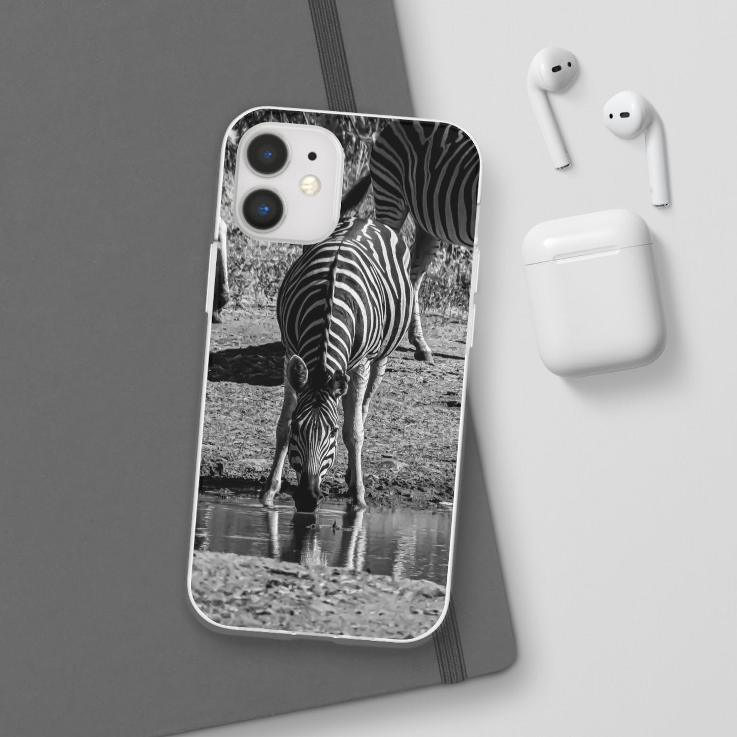 Flexible Zebra Phone Case B&W