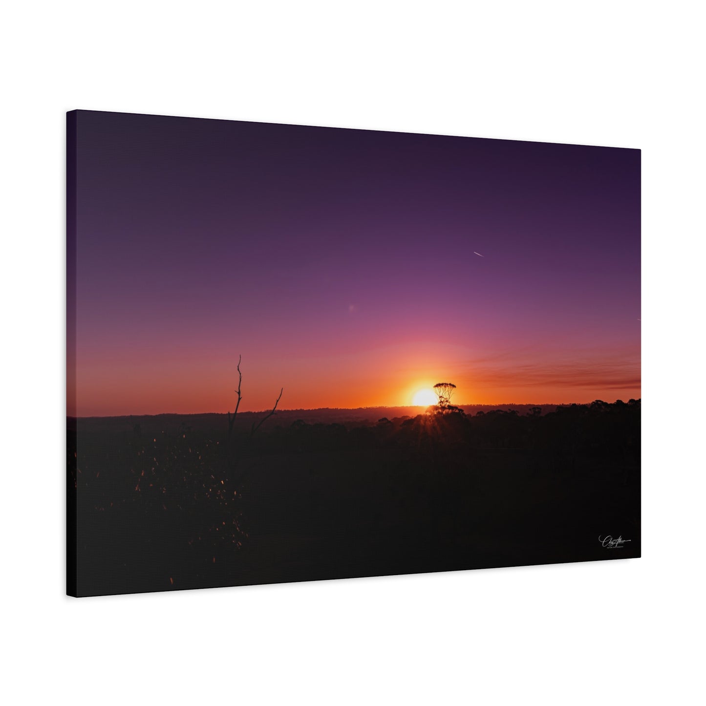 Matte Canvas, Stretched, 1.25" - Purple Sunset