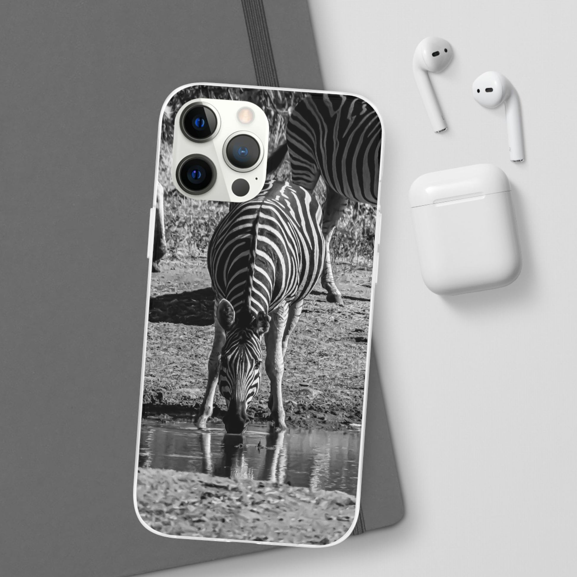 Flexible Zebra Phone Case B&W