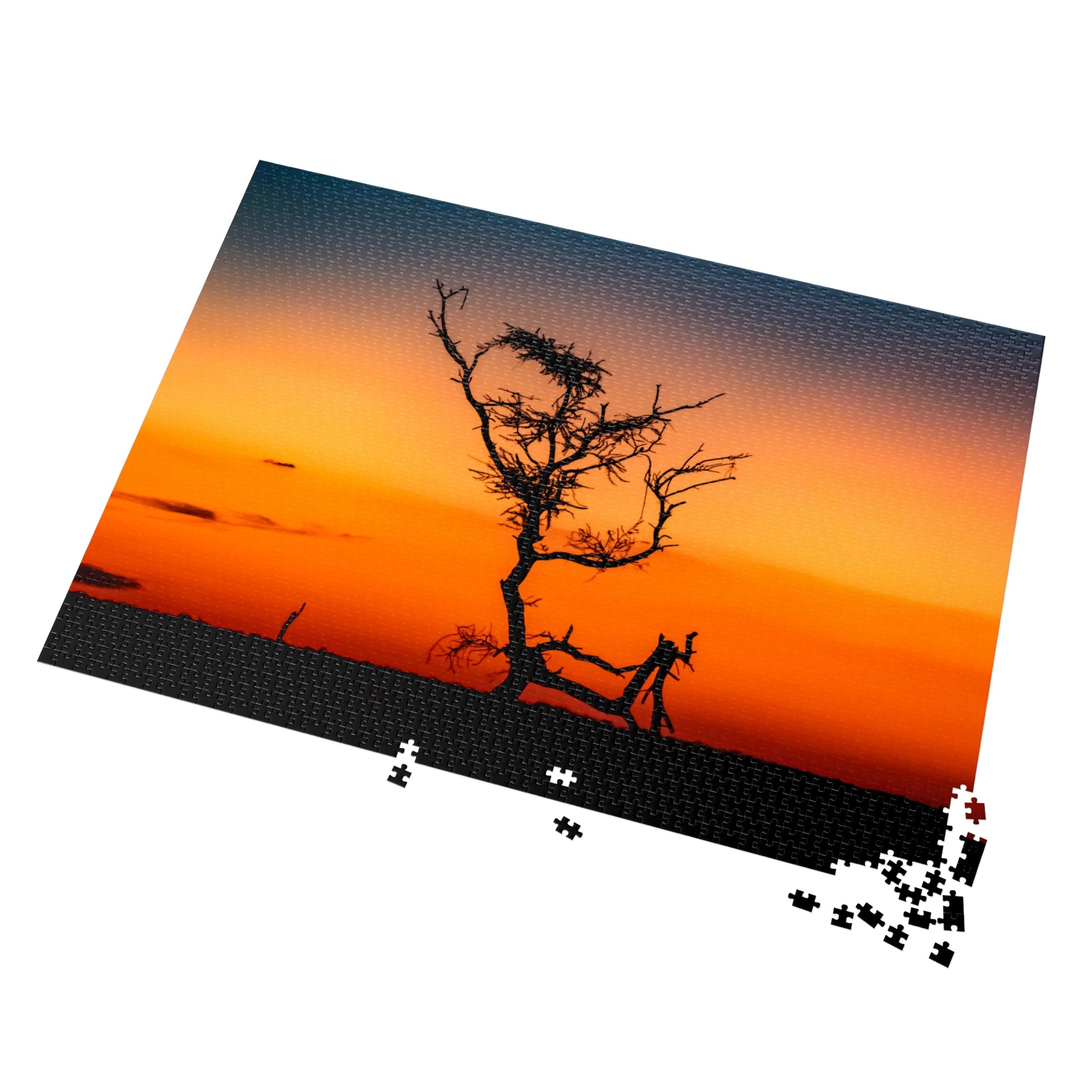 Kalahari Sunset Jigsaw Puzzle with Tin