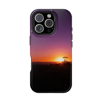 Magsafe® Compatible Tough Cases - Purple Sunset iPhone 16 Pro Glossy