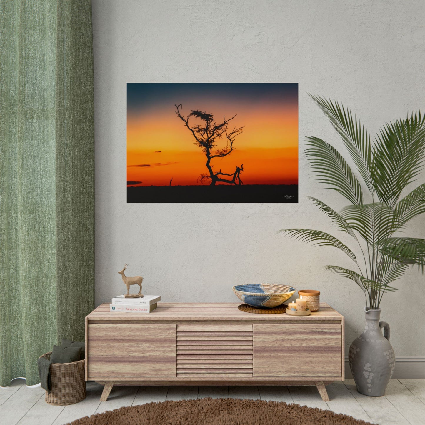 Rolled Posters - Sunset over the Kalahari 40" x 28" (Horizontal) Matte