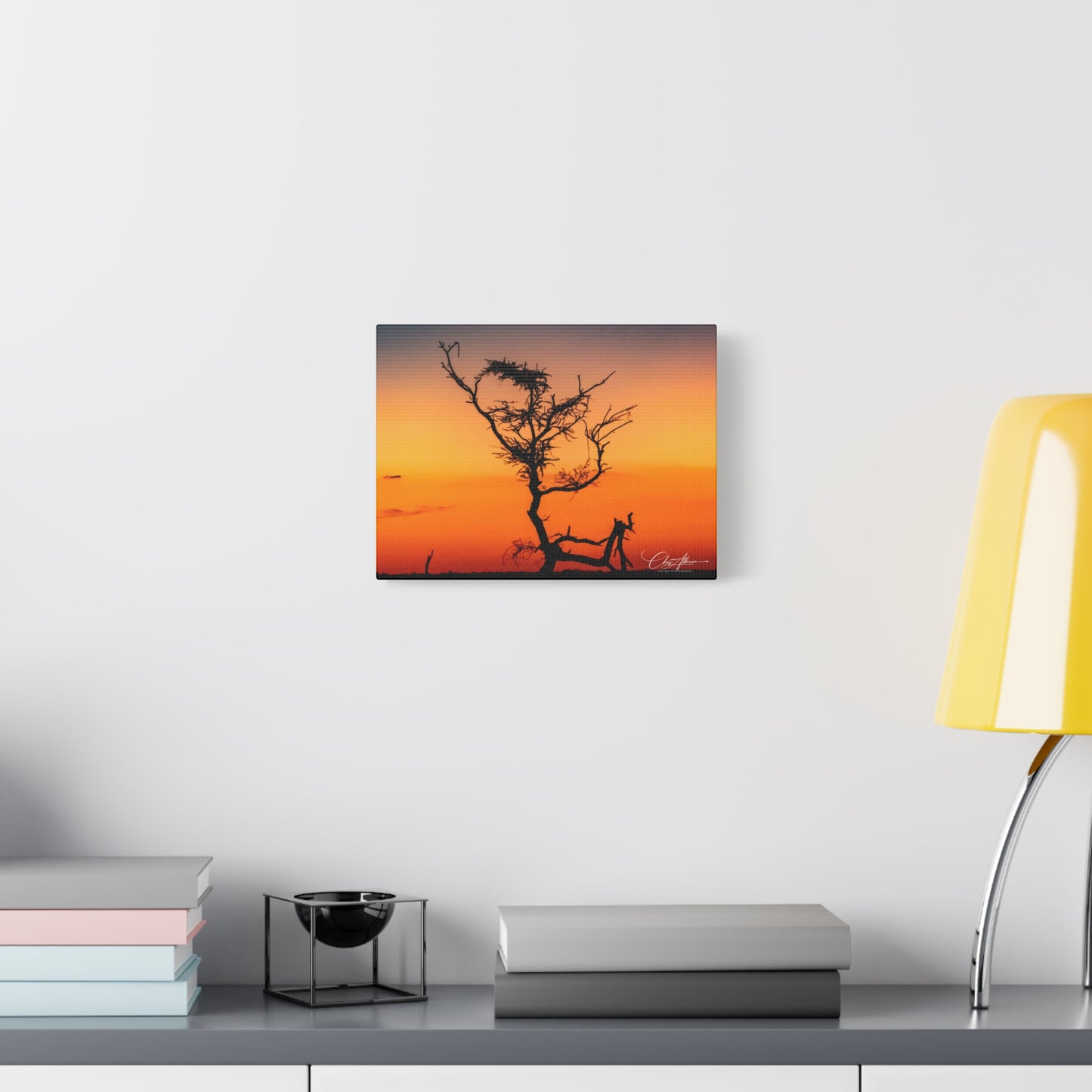 Matte Canvas, Stretched, 1.25" - Sunset over the Kalahari