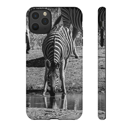 Tough Case - Zebra Drinking B&W iPhone 11 Pro Max Matte