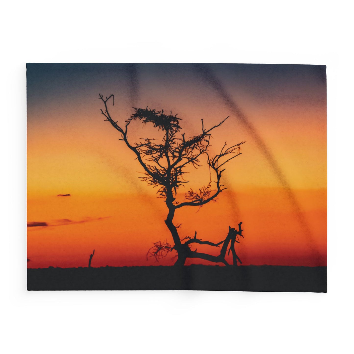 Arctic Fleece Blanket - Sunset over the Kalahari