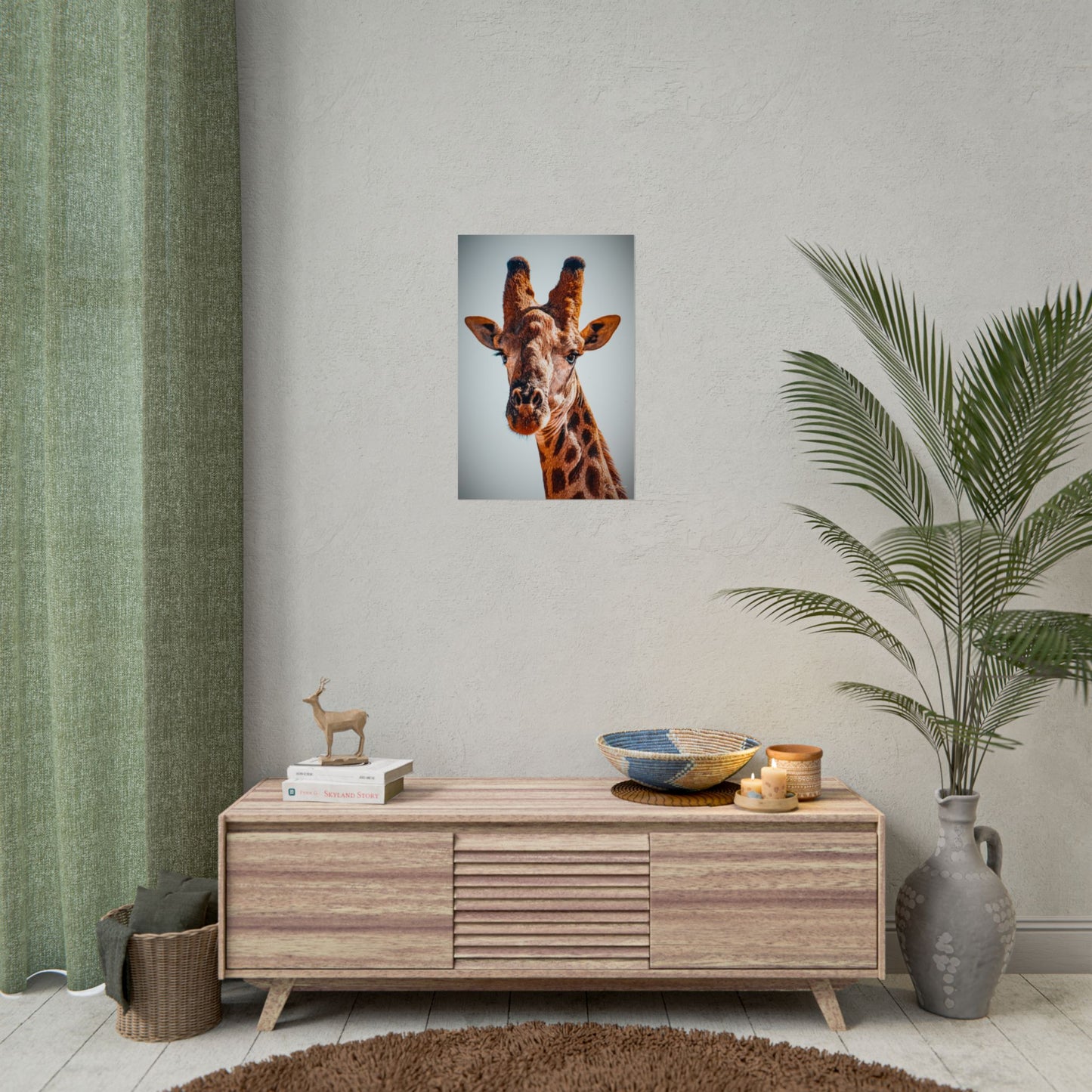 Portrait of Giraffe Poster