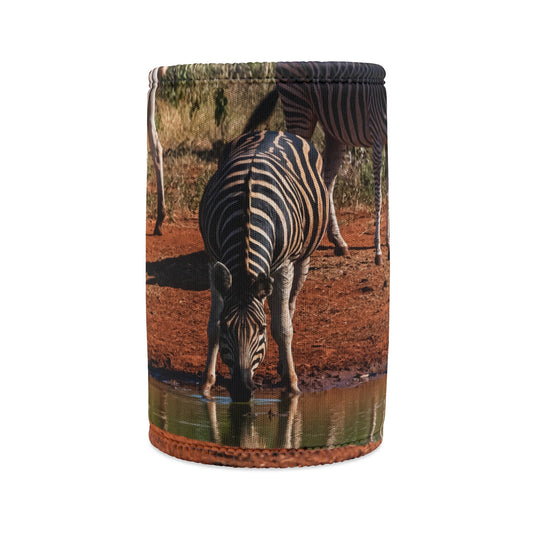 Drinking Zebra Stubby Holder Regular Can